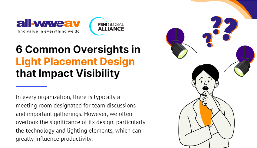 Audiovisual meeting space lighting design considerations